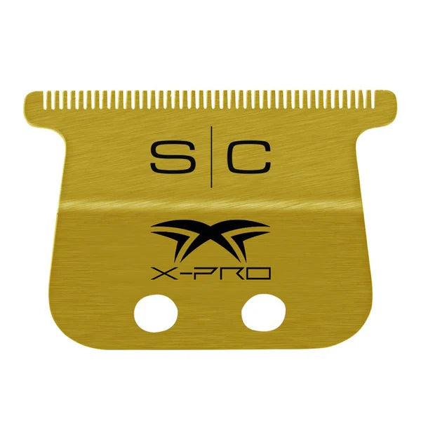 StyleCraft Fixed Gold Titanium X-Pro Wide Replacement Trimmer Blade w/ Black Diamond DLC The One Cutter Set (SC527GB)