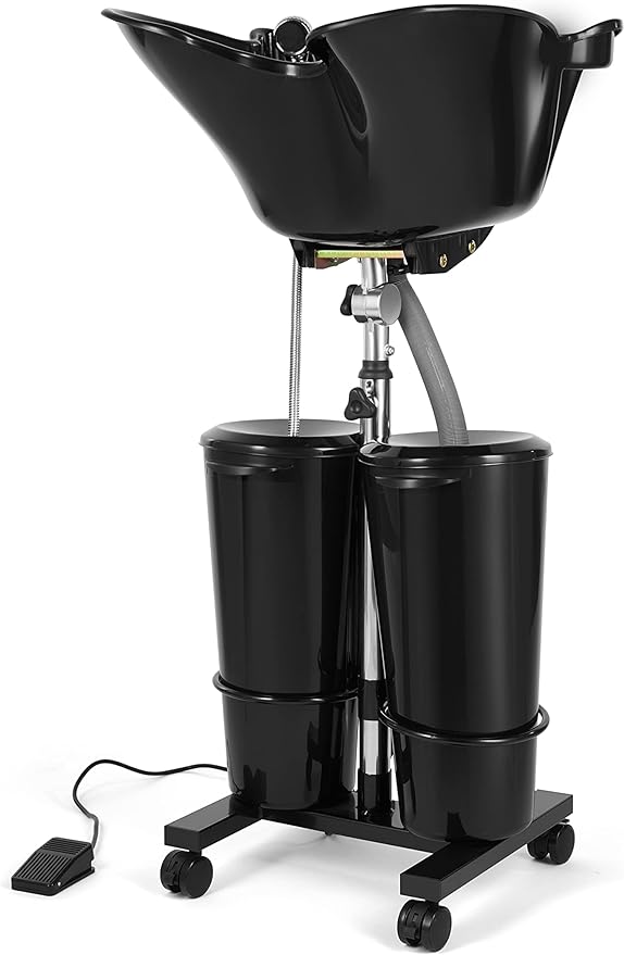 Portable Shampoo Bowl with 2 Water Tanks/Electric Pump