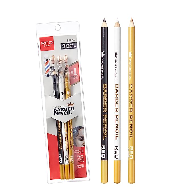 RED BY KISS Professional Barber Pencils (Tan/White/Black)