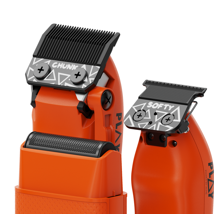 TPOB PLAY-3-PACK – Orange Edition (Clipper, Trimmer & Shaver with 3-Way Stand)