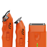 TPOB PLAY-3-PACK – Orange Edition (Clipper, Trimmer & Shaver with 3-Way Stand)