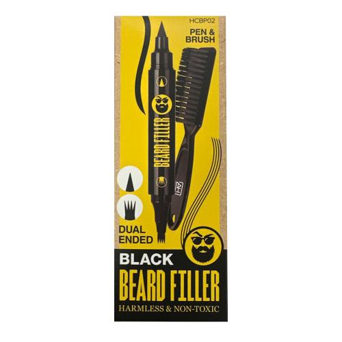 ABSOLUTE HOT Beard Filler Pen & Brush (Black)