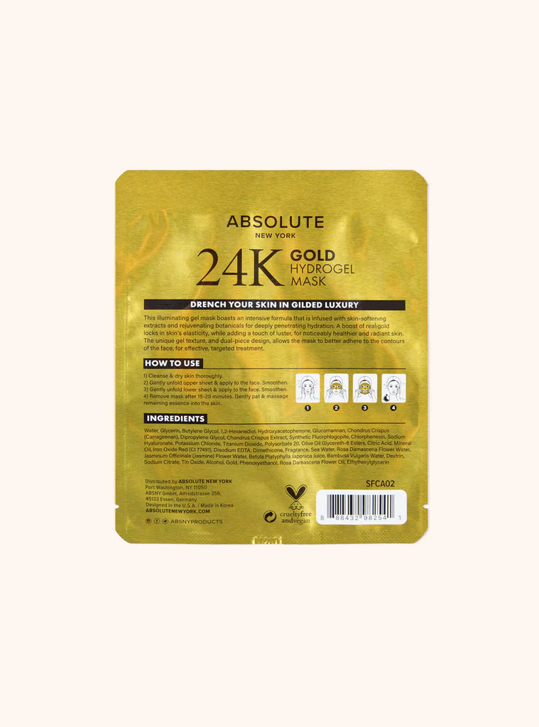 ABSOLUTE NEW YORK 24K Gold Hydrogel Mask