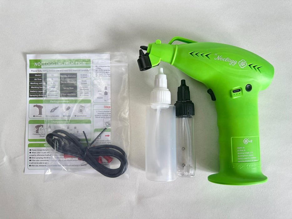 NOCLOGG Non-Clogging Wireless Airbrush v2