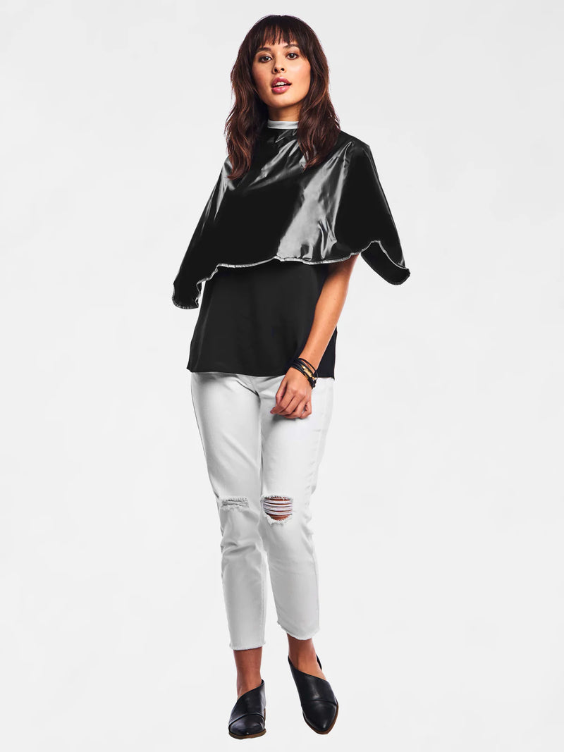 BETTY DAIN Vinyl Shortie Cape