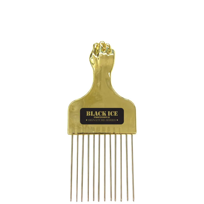 BLACK ICE Gold Hair Pik Comb