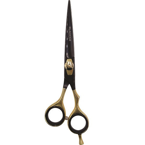 BLACK ICE Stylish Off Set Grip Gold & Black 6" Shear