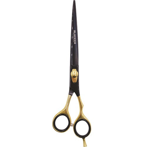 BLACK ICE Stylish Off Set Grip Gold & Black 7.5" Shear