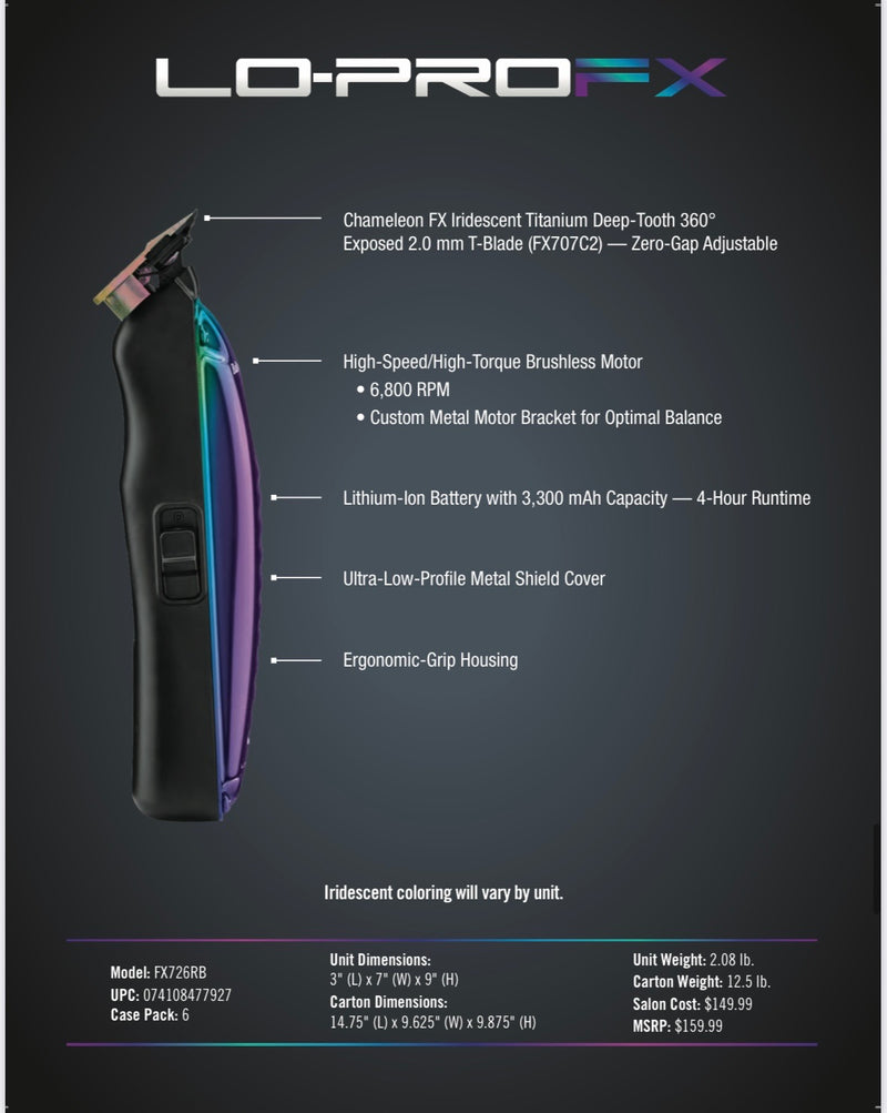 Babyliss PRO LO-PROFX Limited Edition Iridescent Trimmer