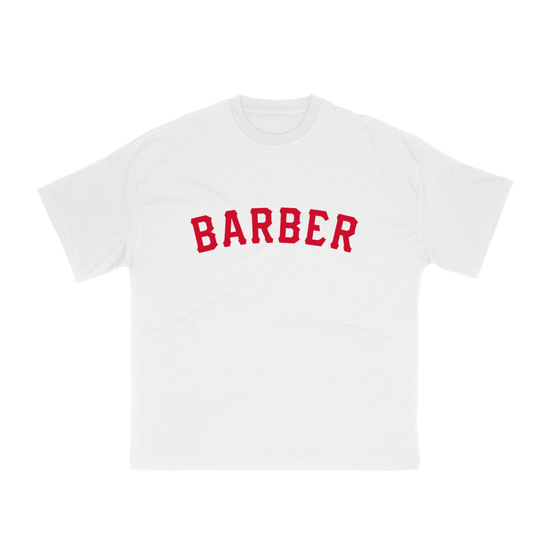 Barber Tee - White/Red