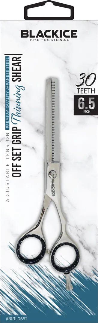 BLACK ICE Offset Grip 6.5" Thinning Shear