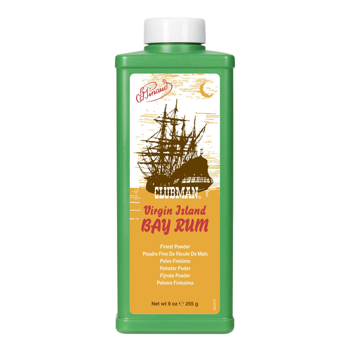 CLUBMAN Virgin Island Bay Rum Talcum Powder 9oz