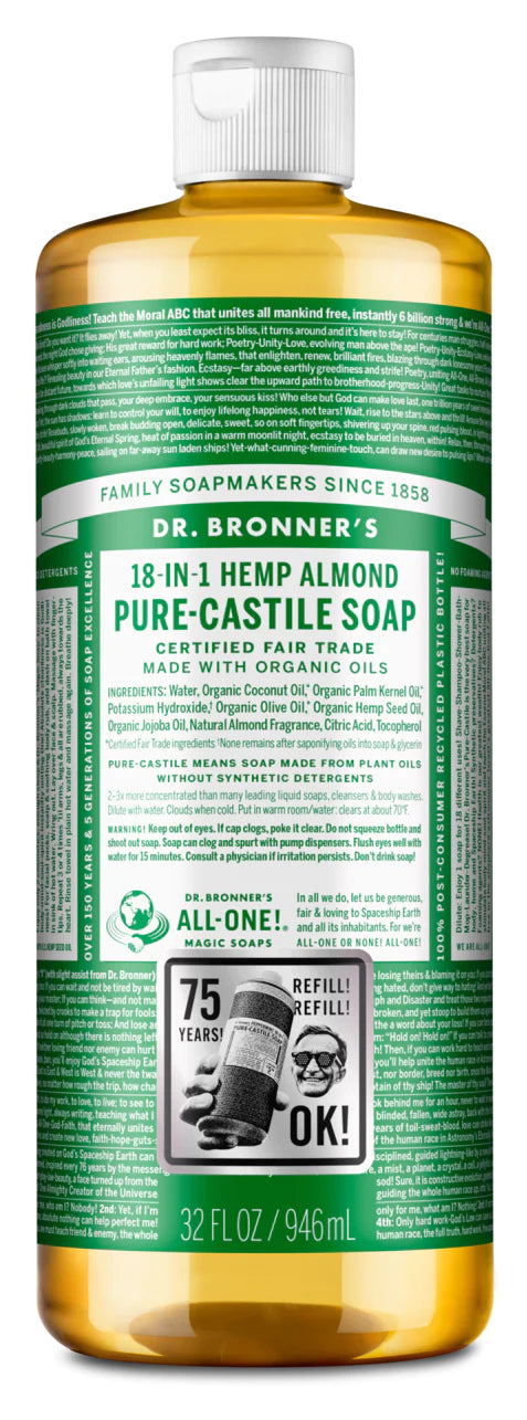 Dr. Bronner's Liquid Castile Soap (32oz)