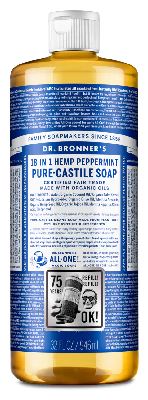 Dr. Bronner's Liquid Castile Soap (32oz)