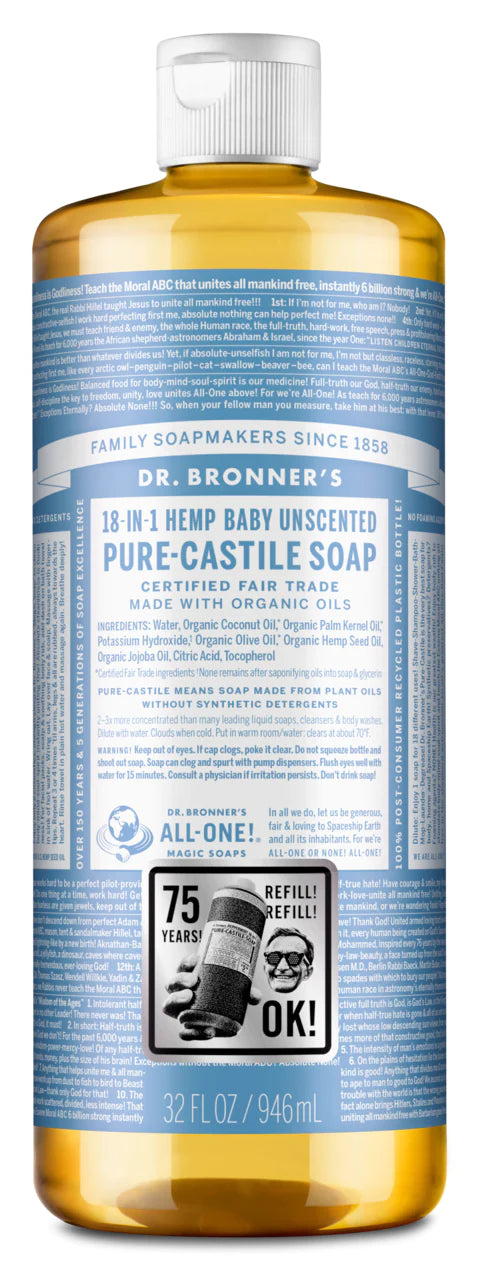 Dr. Bronner's Liquid Castile Soap (32oz)
