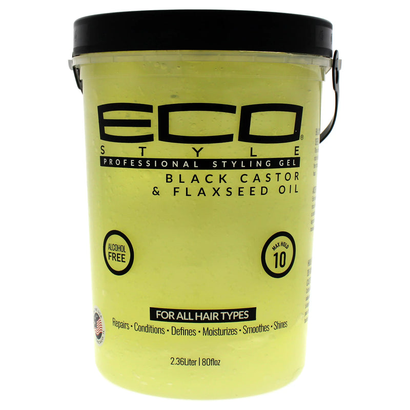 ECO STYLE Black Castor & Flaxseed Oil Styling Gel 80oz