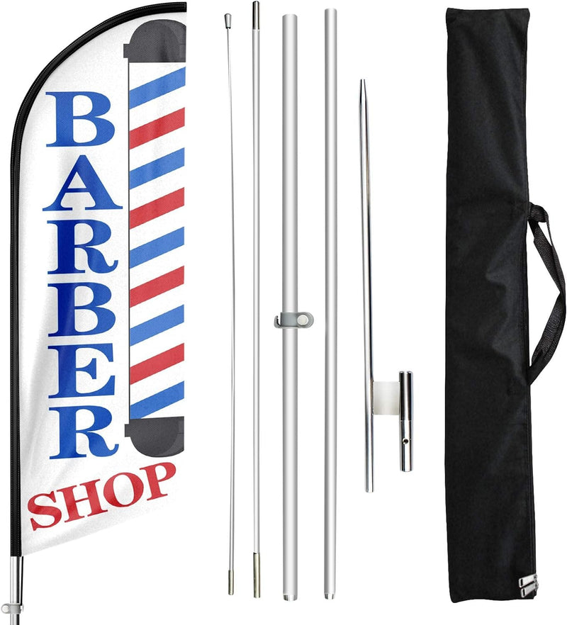 FSFLAG Barber Shop Outdoor Flag Stand