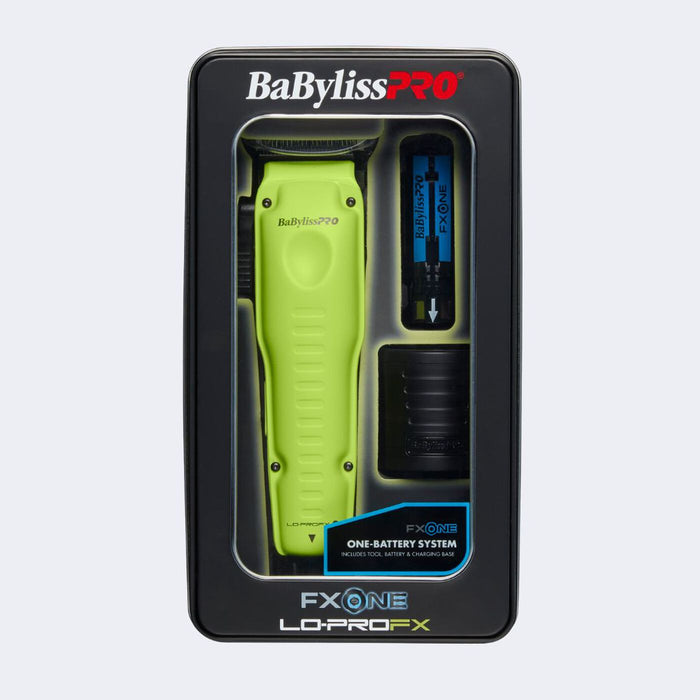 BaBylissPRO® FXONE™ Lo-ProFX Limited Edition Neon Yellow Clipper (Kit Includes Charging Base & Battery)