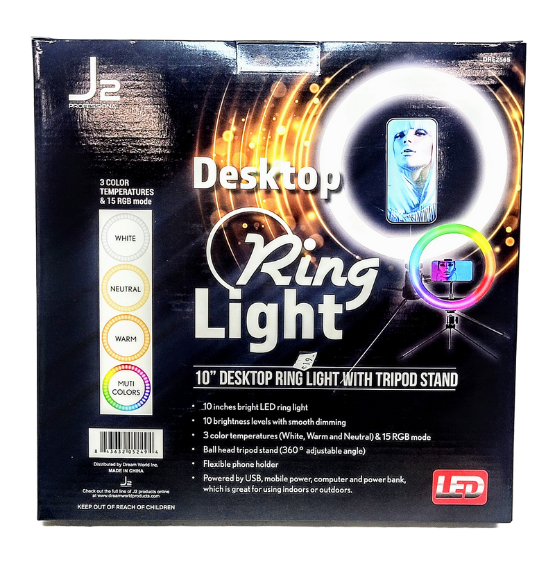 J2 PROFESSIONAL 10" Desktop Ring Light