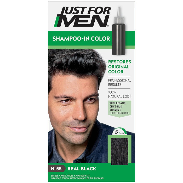 JUST FOR MEN Shampoo-In Color (H-55 Real Black)