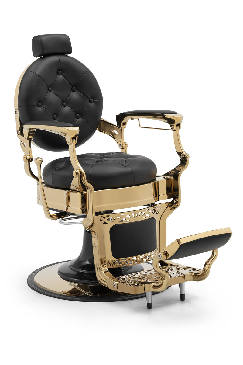 KING Barber Chair Black + Gold