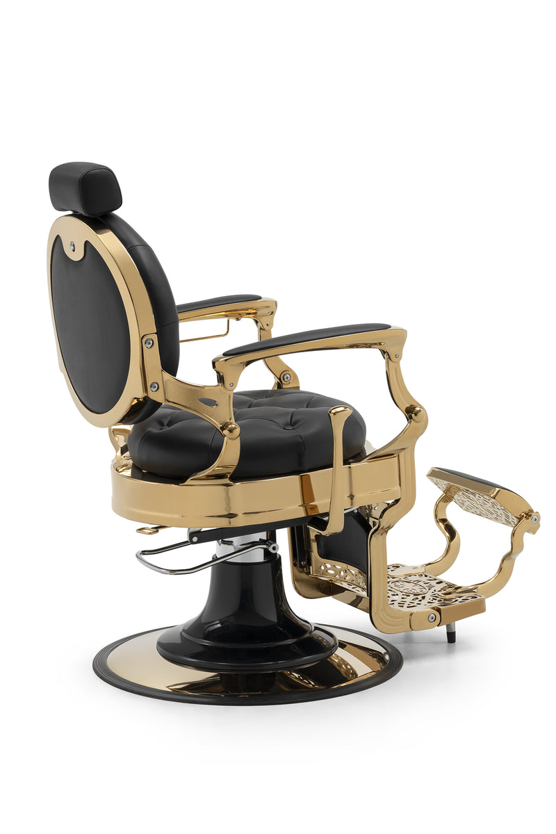KING Barber Chair Black + Gold