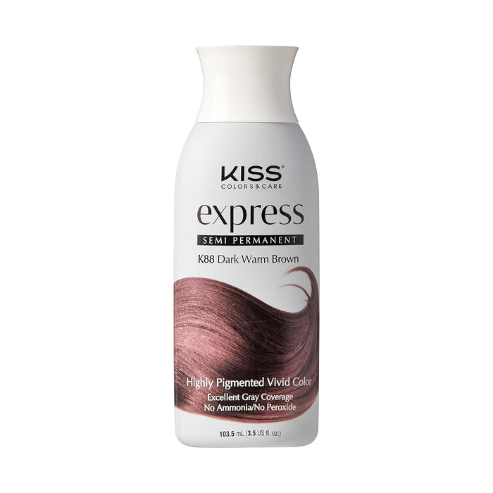 KISS Express Semi-Permanent Hair Color (K88 Dark Warm Brown)