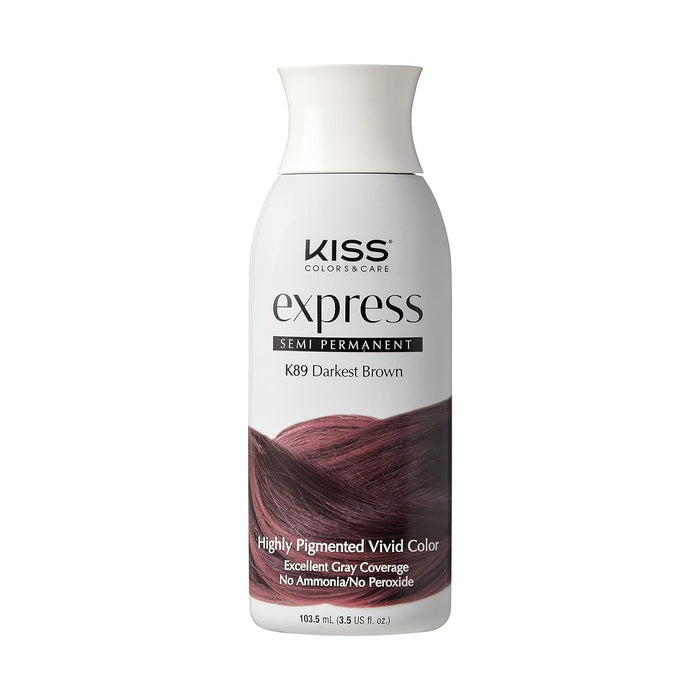 KISS Express Semi-Permanent Hair Color (K89 Darkest Brown)