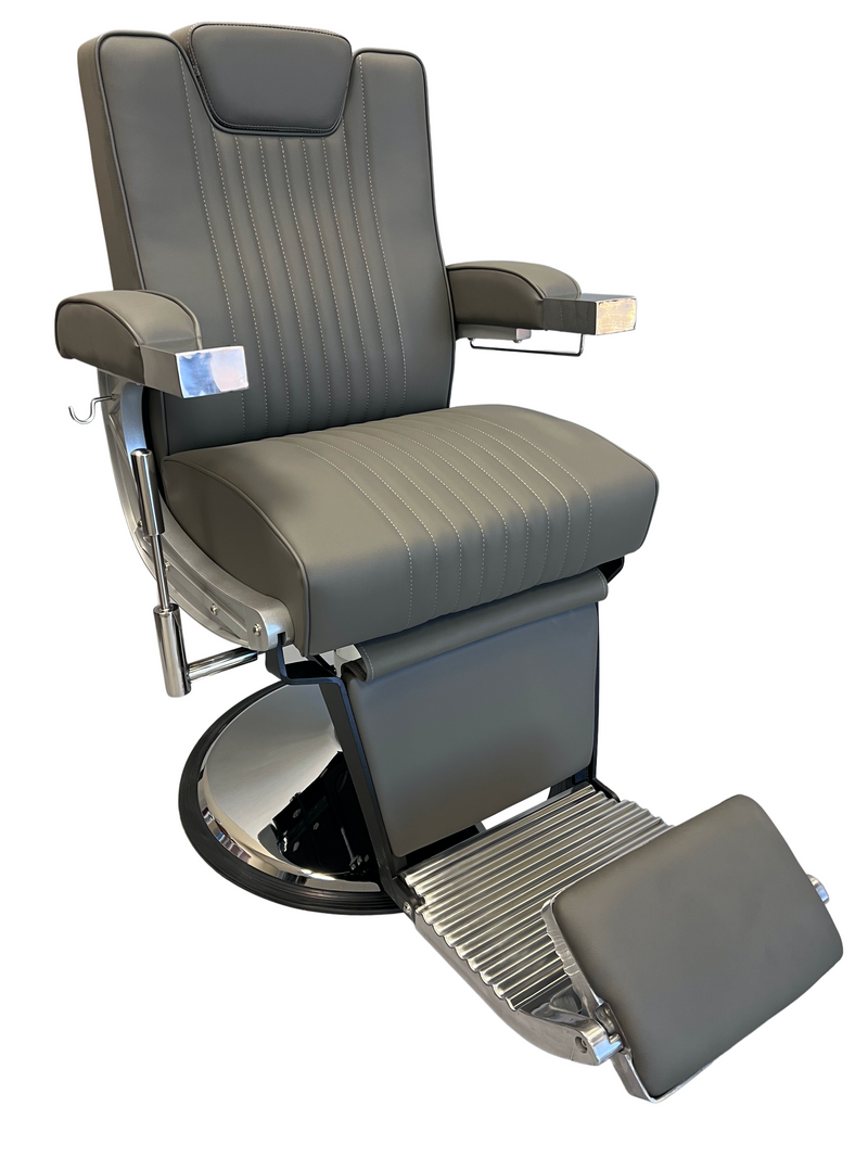 MONTREAL Barber Chair Grey + Silver