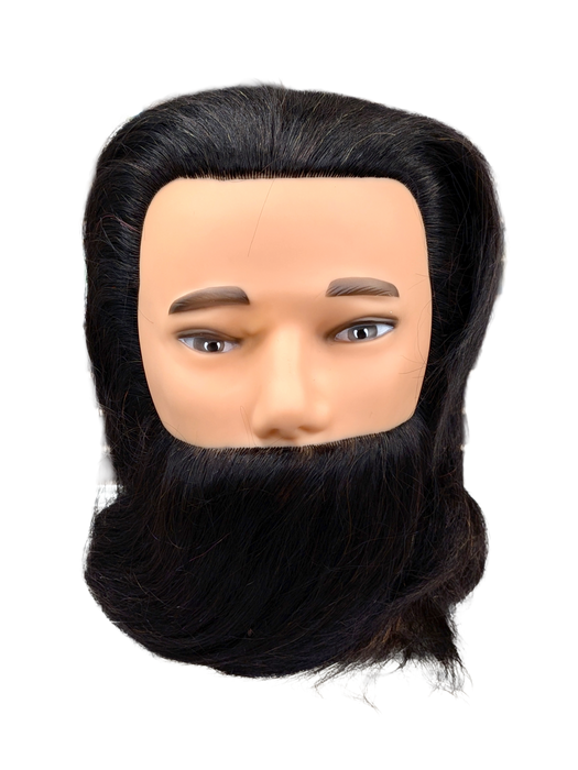 100% Human Hair Male Bearded Mannequin