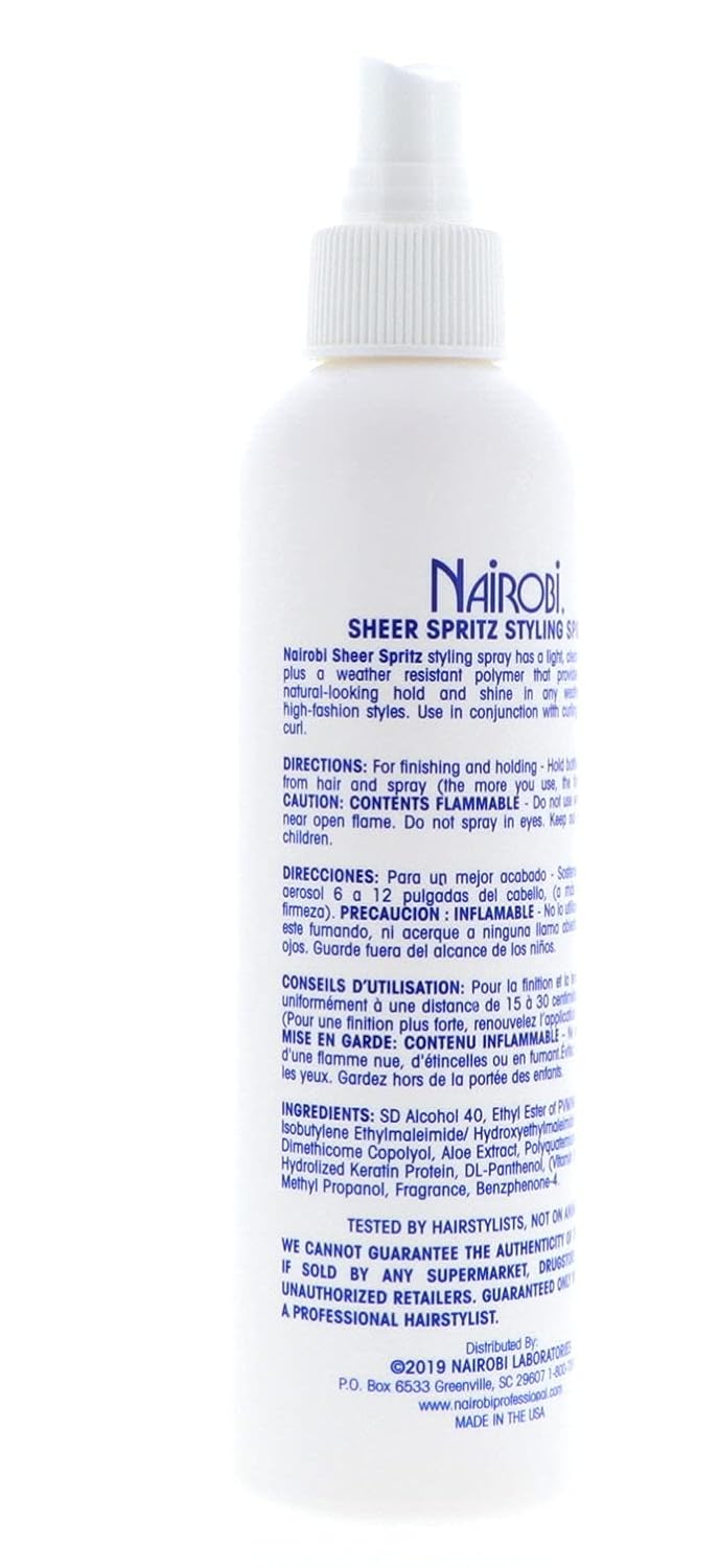 NAIROBI Sheer Spritz Shine Spray 8oz