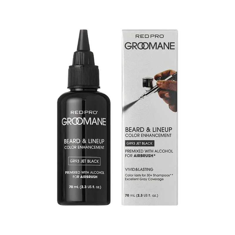 RED PRO Groomane Beard & Lineup Color Jet Black