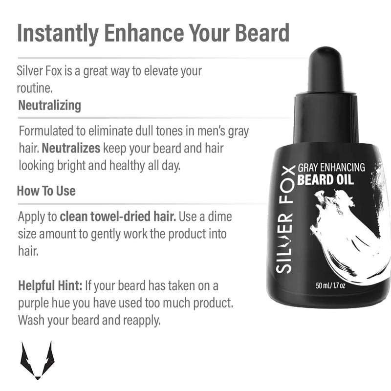 SILVER FOX Grey Enhancing Beard Oil