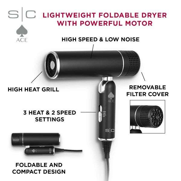 STYLECRAFT Ace Foldable Lightweight Hair Dryer