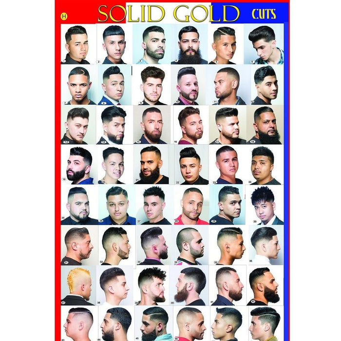 SOLID GOLD  Cuts Barber Poster Vol 9 - Style H