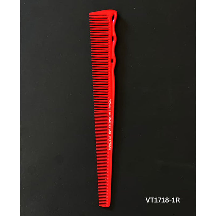 Vincent Professional Red Ceramic Comb Kenny Duncan Collection VT1718-1R