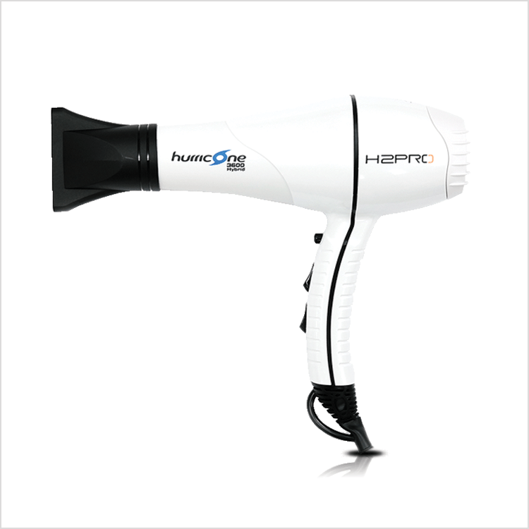 H2PRO HURRICANE HYBRID 3600 LIGHTWEIGHT HAIR DRYER – WHITE
