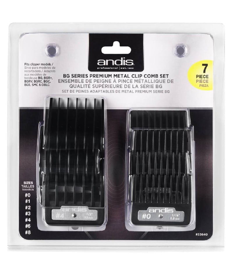 Andis BG Series Premium Metal Clip Comb Set