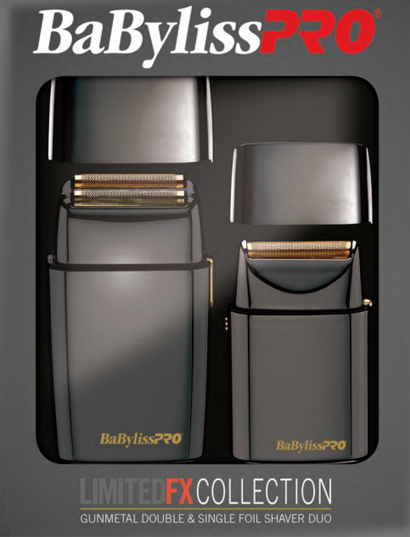 BaByliss Shavers (2-in-1) Single Head & Double Head Metal Body (Black)