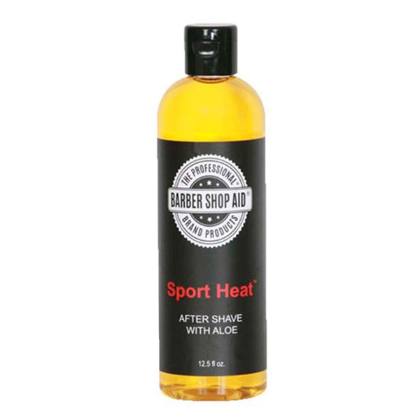 Barber Shop Aid Sport Heat, Aftershave with Aloe, 13 oz