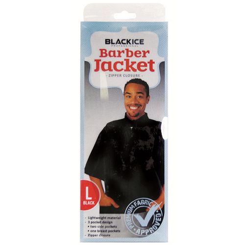 Black Ice Barber Jacket Black Size