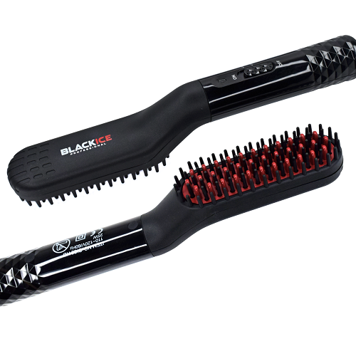 Black Ice Beard Straightening Brush Long Tooth