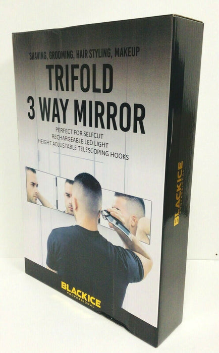 Black Ice Trifold 3-Way LED Mirror