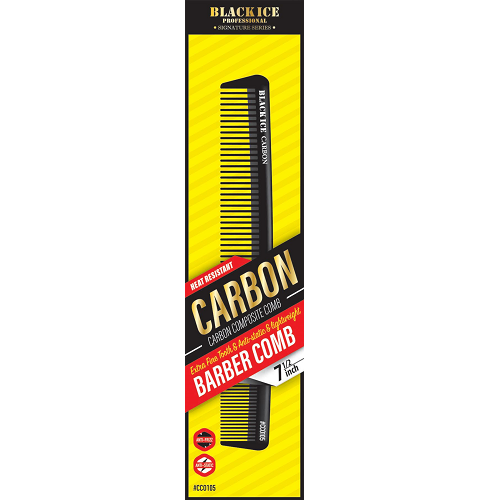 Black Ice Carbon Combs 7.5" Barber Comb