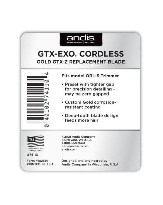 Andis® GTX-EXO Cordless Gold GTX-Z Replacement Blade