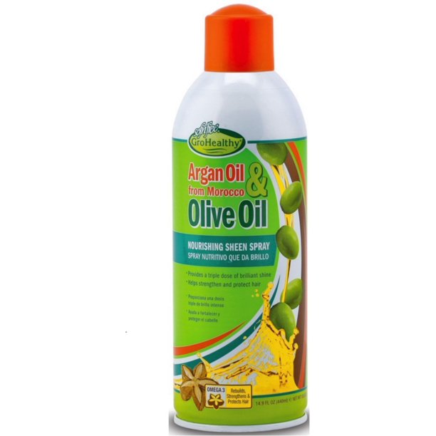 GRO HEALTHY Argan Oil & Olive Oil Nourishing Sheen Spray 14.9 oz