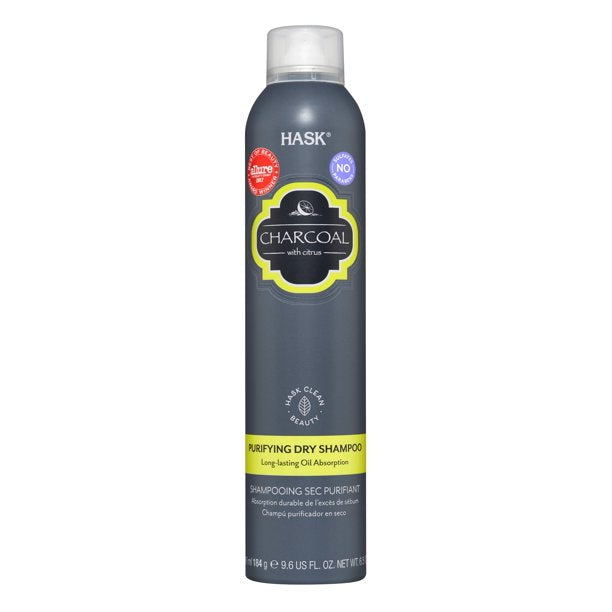 HASK Purifying Dry Shampoo, Aluminum-Free with Charcoal, 6.5 oz