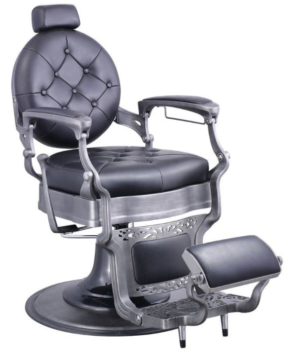 Vanquish Antique Barber Chair - Brushed Frame