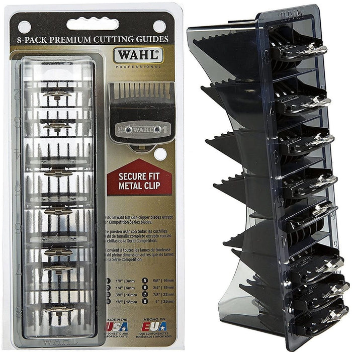 WAHL 8 Pack Cutting Guides with Organizer - Black