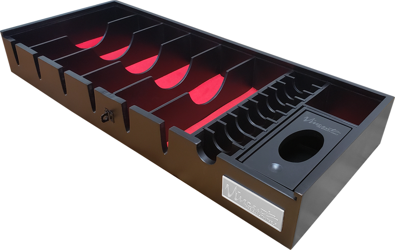 Vincent Professional Countertop Tray Station Organizer 8 (Black)